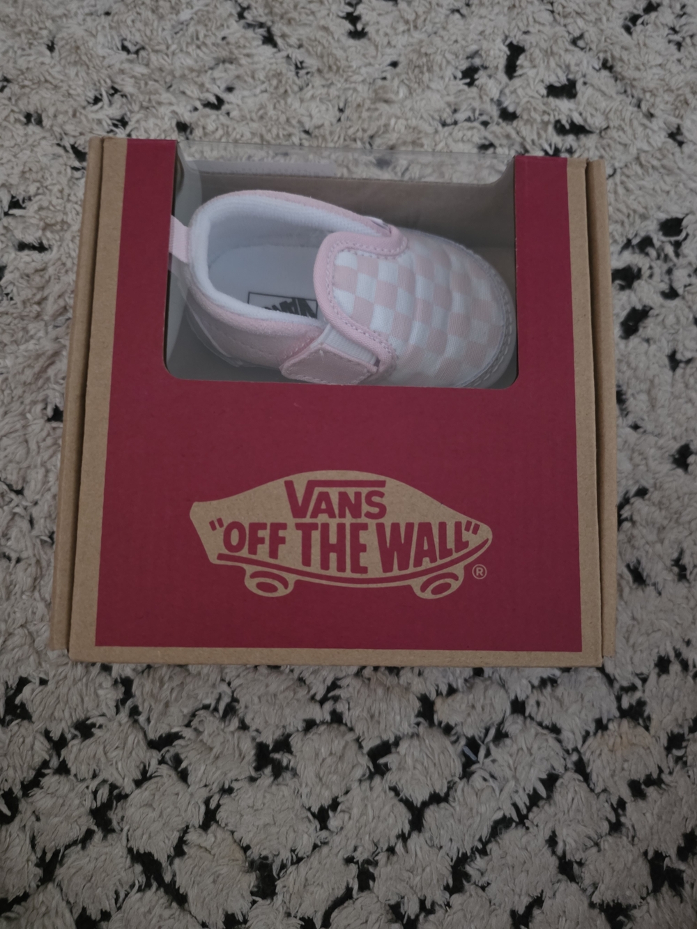 Vans Kids Pink & White Checker Slip-On
